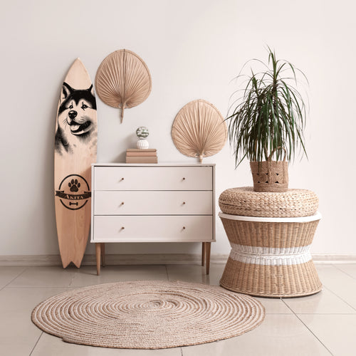 AKITA DOG Decorative Plywood Surfboard