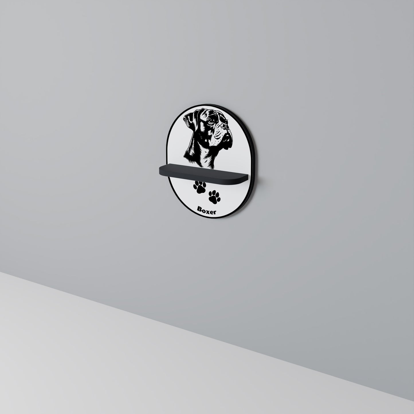 BOXER DOG Art Shelf