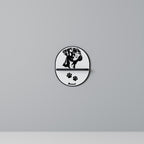 BOXER DOG Prateleira Oval Decorativa em Acabamento Preto