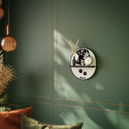 BOXER DOG Prateleira Oval Decorativa em Acabamento Preto