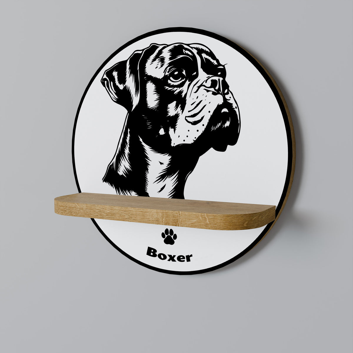 BOXER DOG Art Shelf