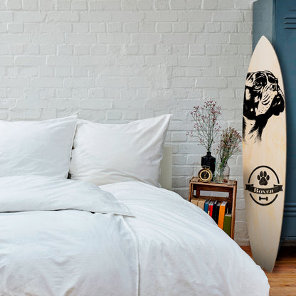 BOXER DOG Painel Decorativo Prancha de Surf