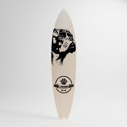 BOXER DOG Painel Decorativo Prancha de Surf