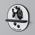 ENGLISH COCKER SPANIEL Prateleira Oval Decorativa em Acabamento Preto