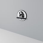 ENGLISH COCKER SPANIEL Prateleira Redonda Decorativa em Acabamento Preto