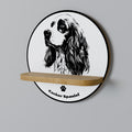 ENGLISH COCKER SPANIEL Prateleira Redonda Decorativa em Efeito Carvalho