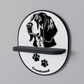 COONHOUND DOG Prateleira Oval Decorativa em Acabamento Preto
