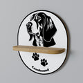 COONHOUND DOG Prateleira Oval Decorativa em Efeito Carvalho