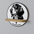 COONHOUND DOG Prateleira Redonda Decorativa em Efeito Carvalho