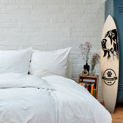 COONHOUND DOG Painel Decorativo Prancha de Surf