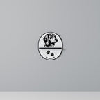 DACHSHUND DOG Prateleira Oval Decorativa em Acabamento Preto