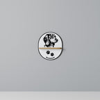 DACHSHUND DOG Prateleira Oval Decorativa em Efeito Carvalho