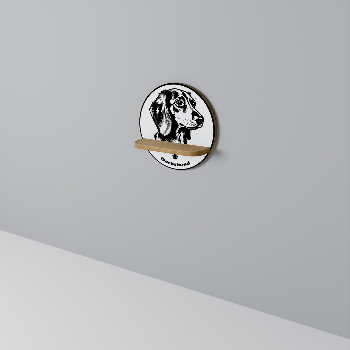 DACHSHUND DOG Art Shelf