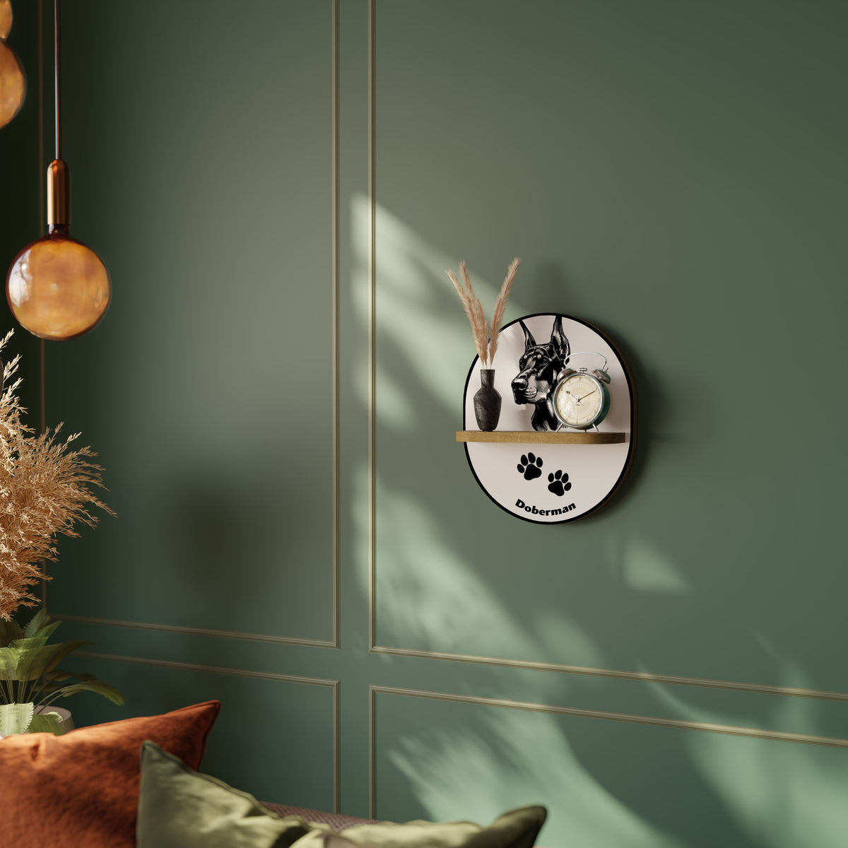DOBERMAN DOG Prateleira Artística