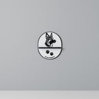 GERMAN SHEPARD Prateleira Oval Decorativa em Acabamento Preto