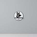 GERMAN SHEPARD Prateleira Redonda Decorativa em Acabamento Preto
