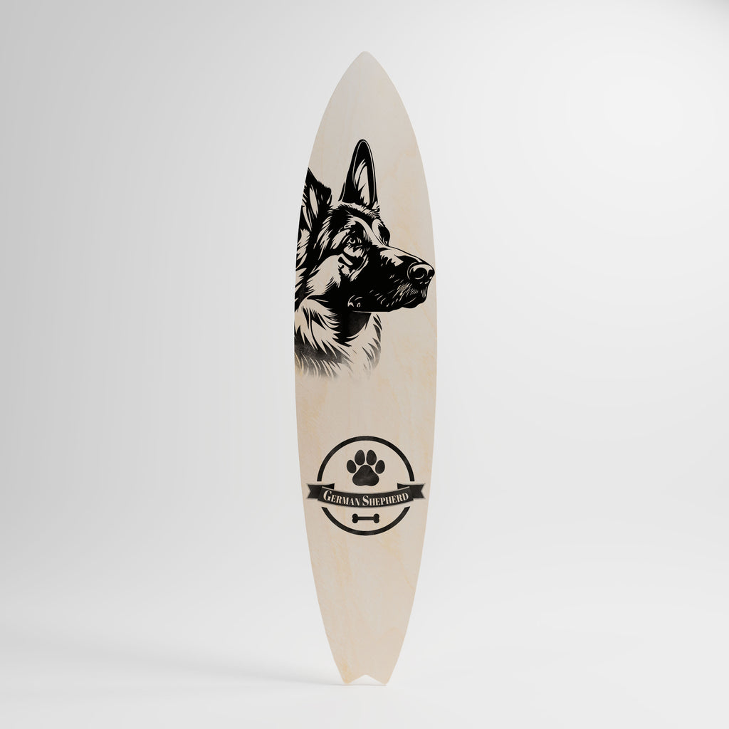 GERMAN SHEPARD Decorative Plywood Surfboard