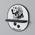 GOLDEN RETRIEVER Prateleira Oval Decorativa em Acabamento Preto