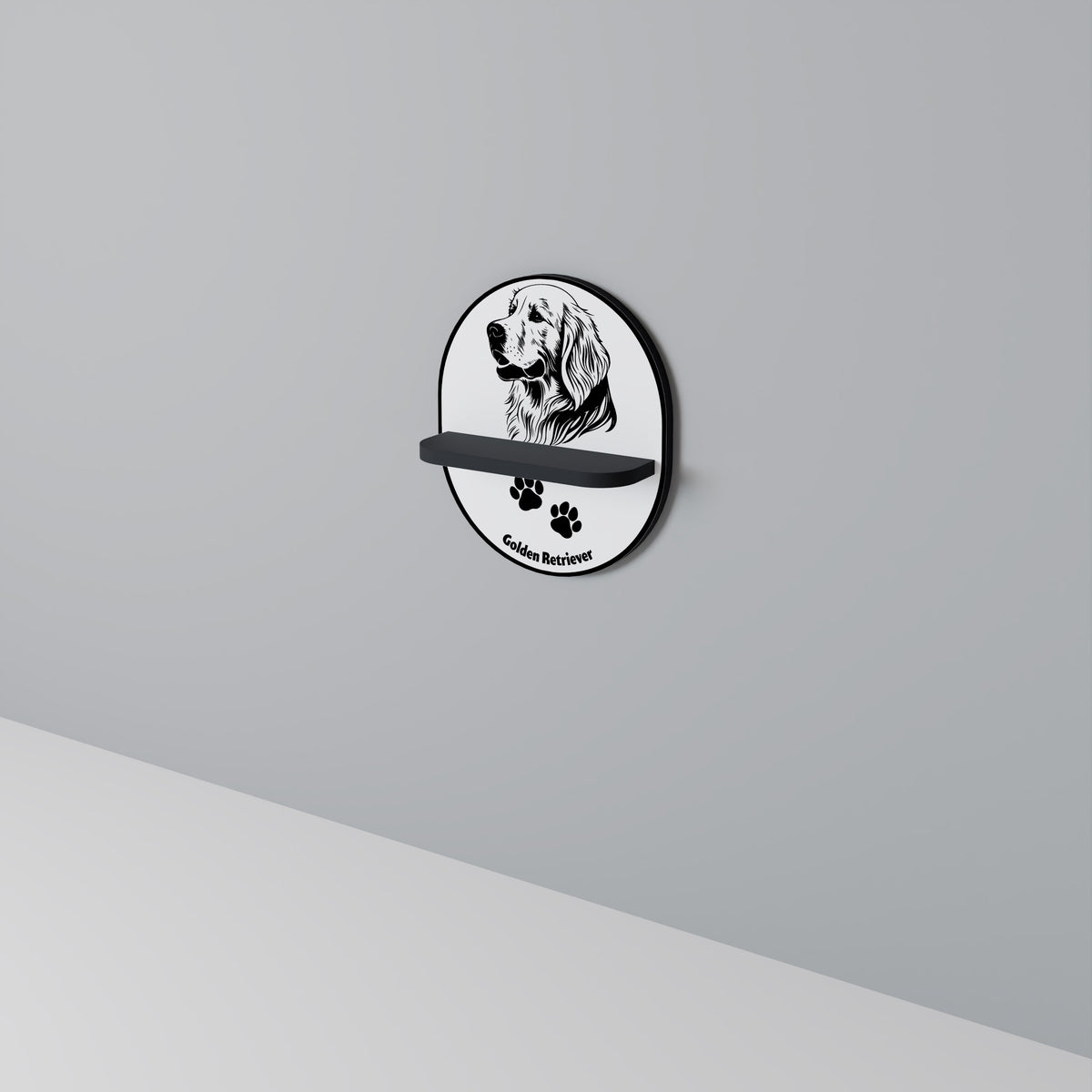 GOLDEN RETRIEVER Art Shelf