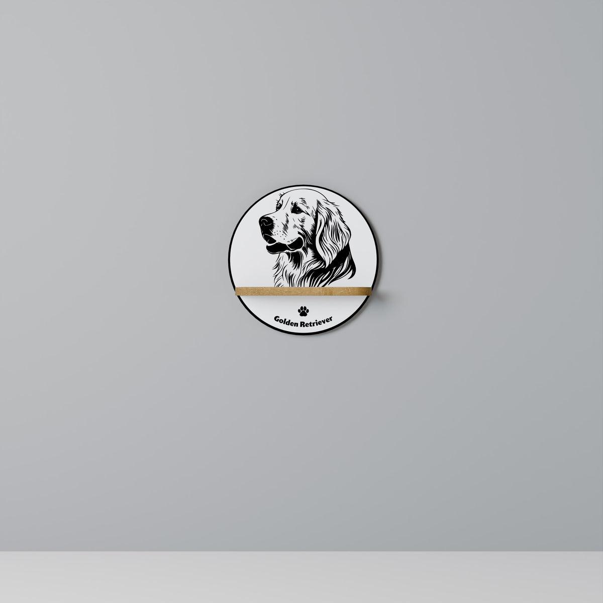 GOLDEN RETRIEVER Art Shelf