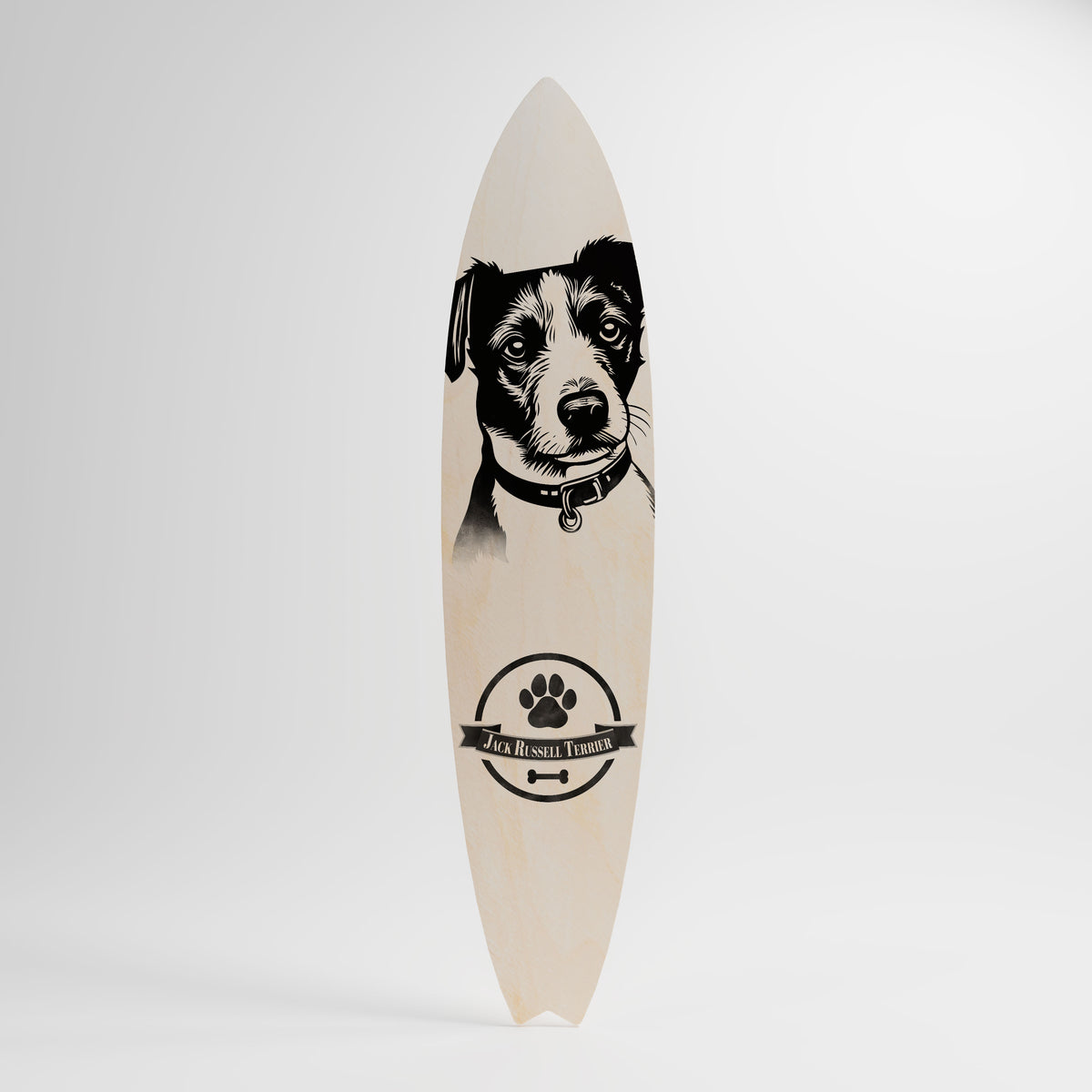 JACK RUSSEL TERRIER Painel Decorativo Prancha de Surf