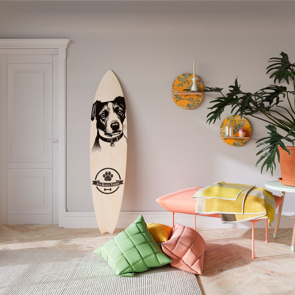 JACK RUSSEL TERRIER Decorative Plywood Surfboard