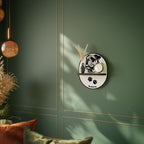 BULLDOG DOG Prateleira Oval Decorativa em Acabamento Preto