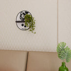 BULLDOG DOG Prateleira Oval Decorativa em Acabamento Preto