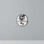 BULLDOG DOG Prateleira Oval Decorativa em Efeito Carvalho