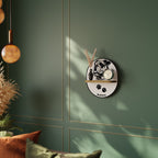 BULLDOG DOG Prateleira Oval Decorativa em Efeito Carvalho