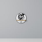 BULLDOG DOG Prateleira Redonda Decorativa em Efeito Carvalho