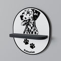 DALMATIAN DOG Prateleira Oval Decorativa em Acabamento Preto