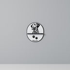 DALMATIAN DOG Prateleira Oval Decorativa em Acabamento Preto