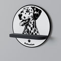 DALMATIAN DOG Prateleira Redonda Decorativa em Acabamento Preto