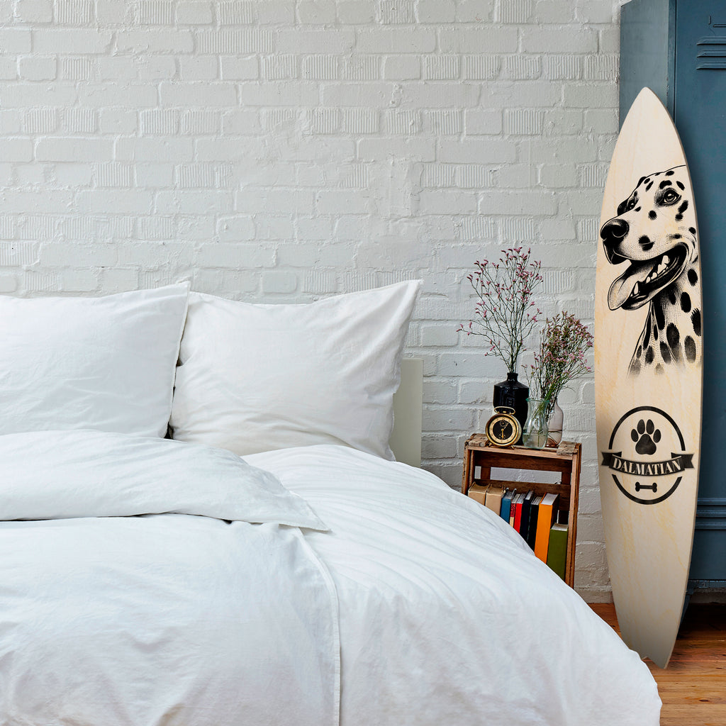 DALMATIAN DOG Painel Decorativo Prancha de Surf
