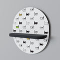 CATS COMPILATION Prateleira Oval Decorativa em Acabamento Preto