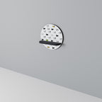 CATS COMPILATION Round Art Shelf In Black Finish