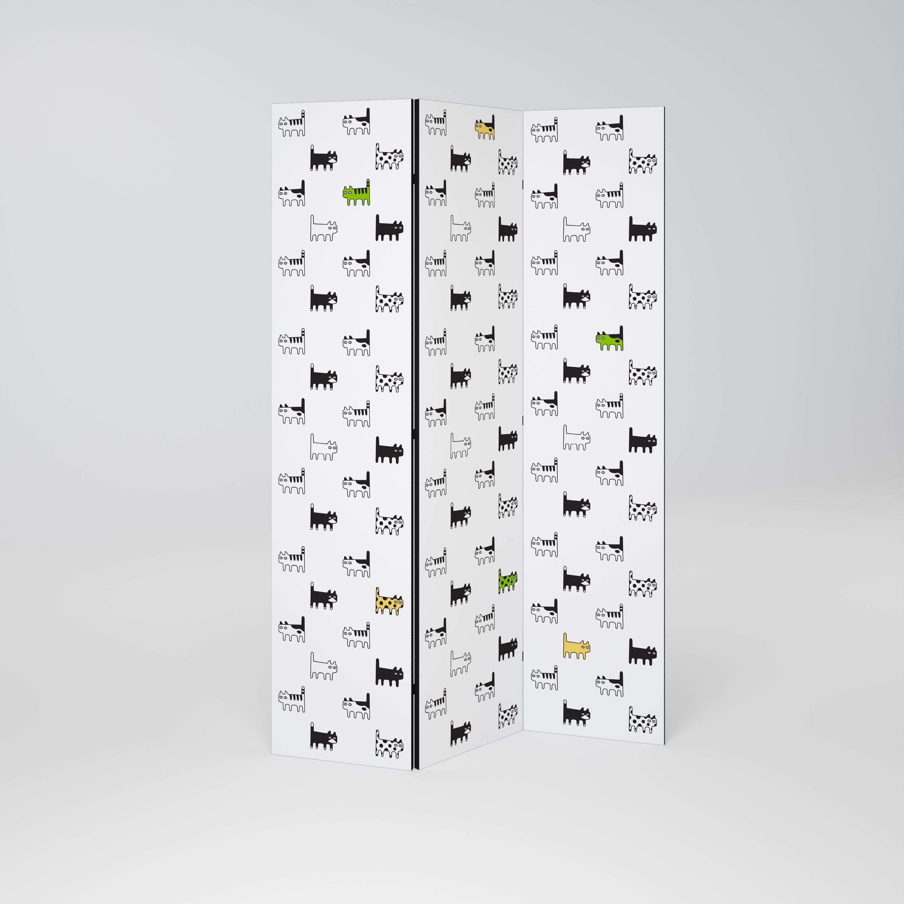 CATS COMPILATION Biombo Decorativo de 3 Painéis