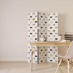 CATS COMPILATION Biombo Decorativo de 3 Painéis