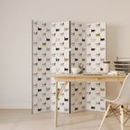 CATS COMPILATION Biombo Decorativo de 4 Painéis