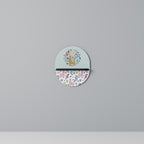 COLORFUL ALPACAS Prateleira Oval Decorativa em Acabamento Preto