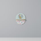 COLORFUL ALPACAS Oval Art Shelf In Oak Effect