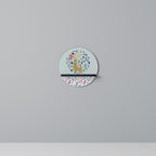 COLORFUL ALPACAS Prateleira Redonda Decorativa em Acabamento Preto