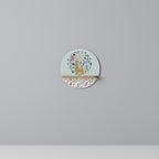 COLORFUL ALPACAS Prateleira Redonda Decorativa em Efeito Carvalho