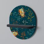 AUTUMN INSECTS Prateleira Oval Decorativa em Acabamento Preto