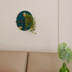 AUTUMN INSECTS Prateleira Oval Decorativa em Acabamento Preto