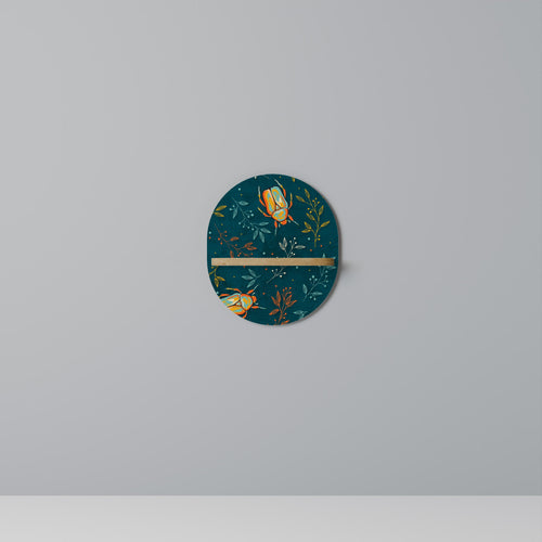 AUTUMN INSECTS Prateleira Oval Decorativa em Efeito Carvalho