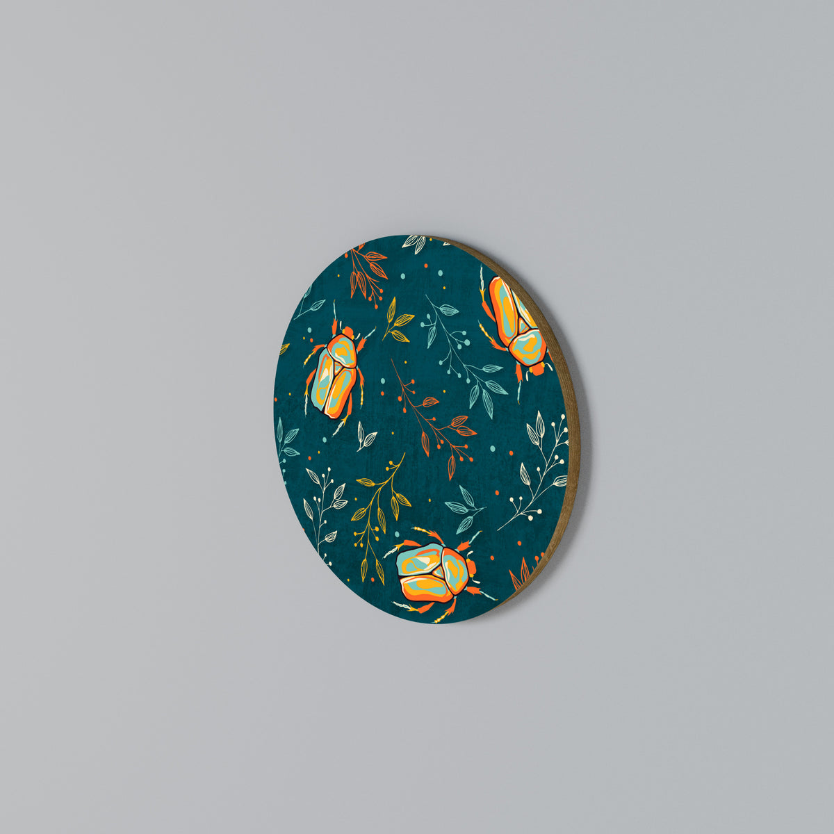AUTUMN INSECTS Round Wall Art