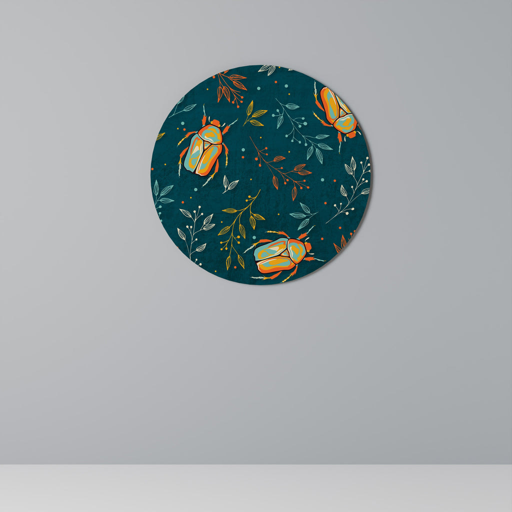 AUTUMN INSECTS Round Wall Art