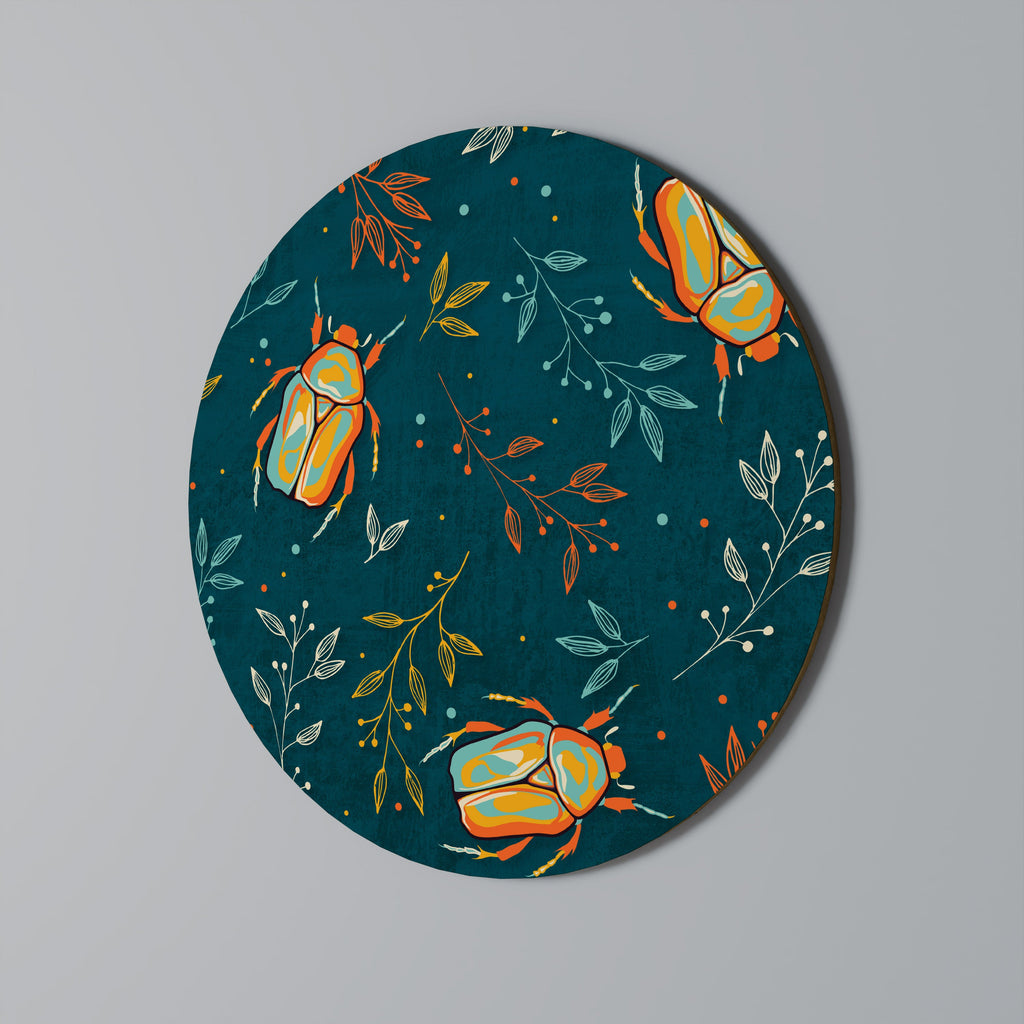 AUTUMN INSECTS Round Wall Art